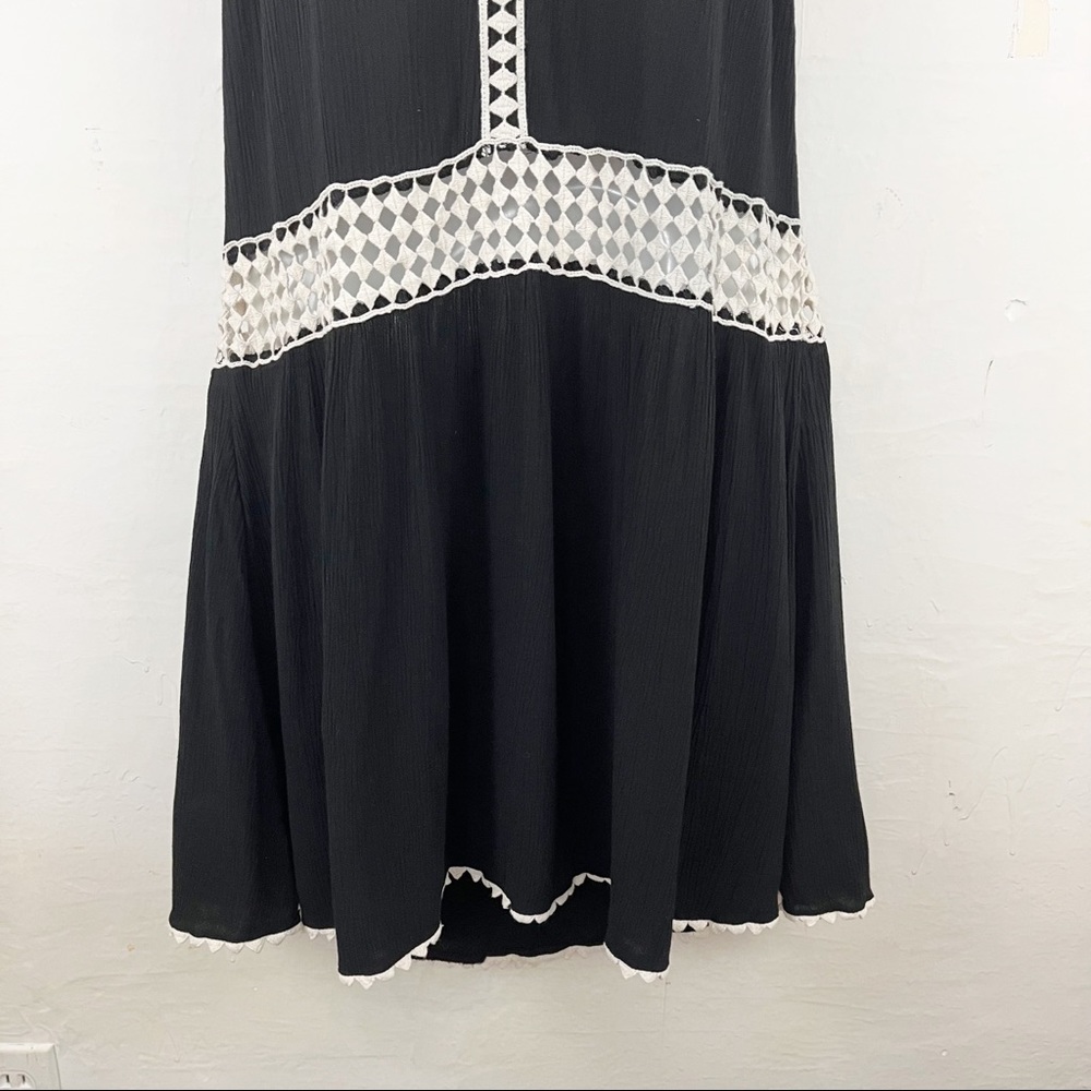 Love Stitch Black Crochet Panel Sundress Size Small - Picture 3 of 9